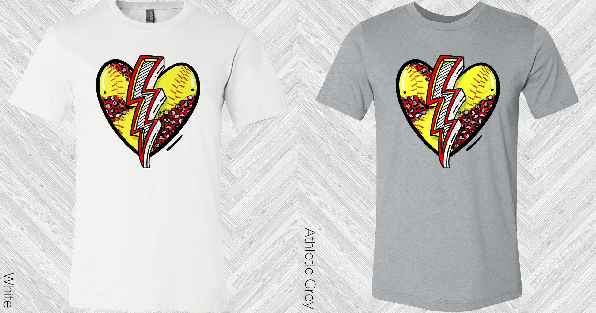 Softball Heart Graphic Tee Graphic Tee