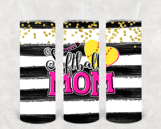 Softball Mom 20 Oz Skinny Tumbler