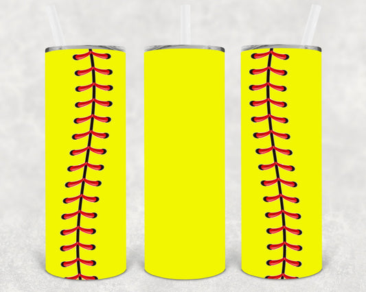 Softball 20 Oz Skinny Tumbler