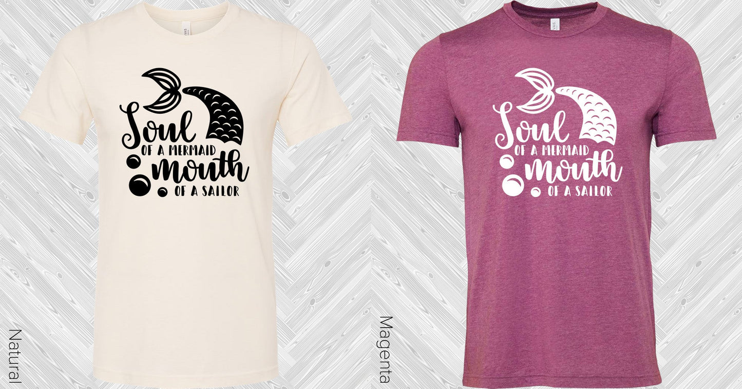 Soul Of A Mermaid Mouth Sailor Graphic Tee Graphic Tee
