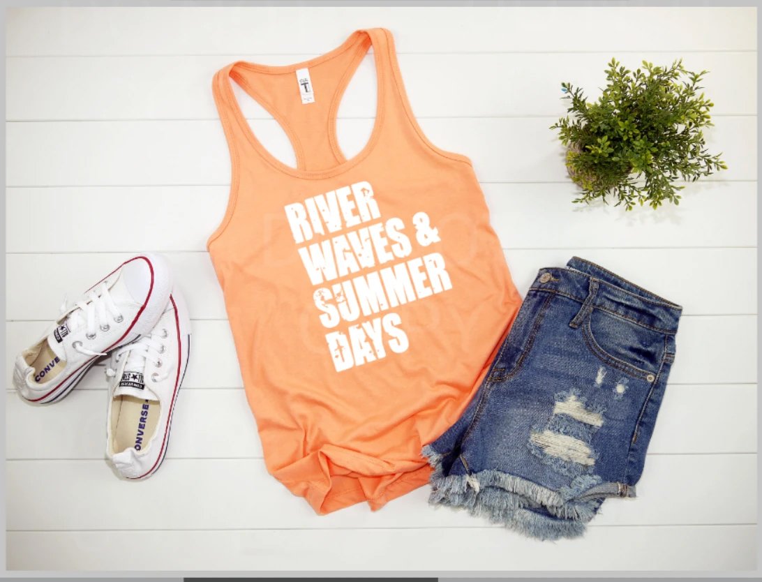 River Waves And Summer Days Graphic Tee Graphic Tee
