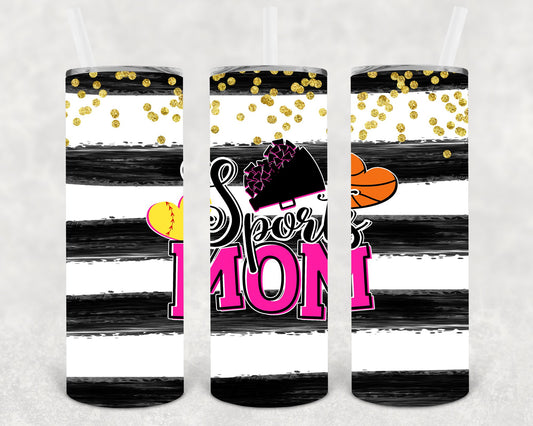 Sports Mom 20 Oz Skinny Tumbler
