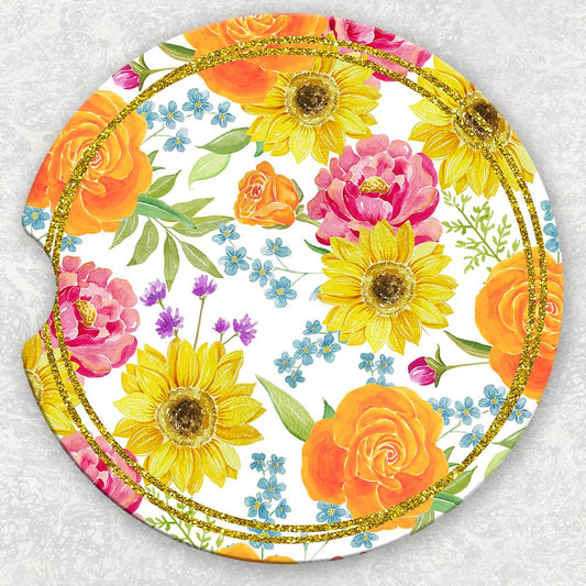 Car Coaster Set - Spring Floral