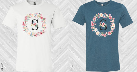 Spring Floral Monogram Graphic Tee Graphic Tee