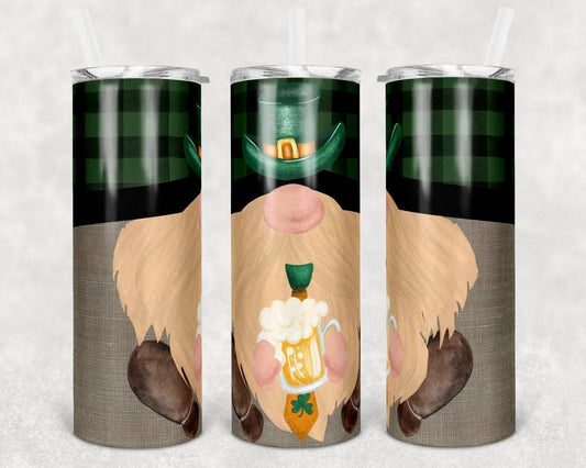 St Patricks Gnome 20 Oz Skinny Tumbler