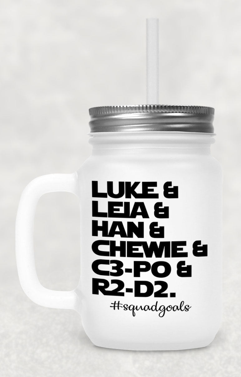 Star Wars Squad Goals Frosted Mason Jar
