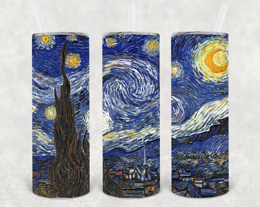 Starry Night 20 Oz Skinny Tumbler