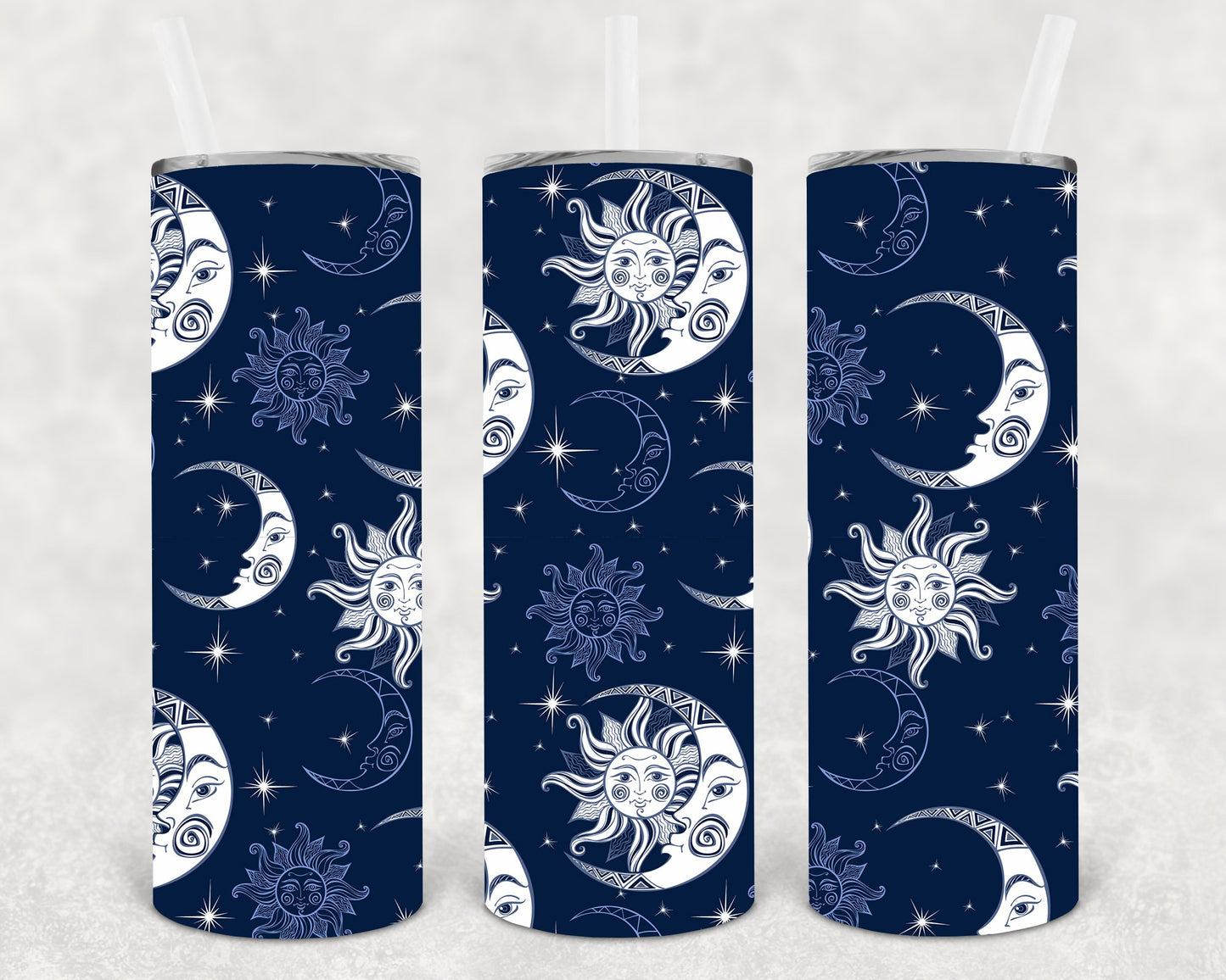 Stars And Moons 20 Oz Skinny Tumbler