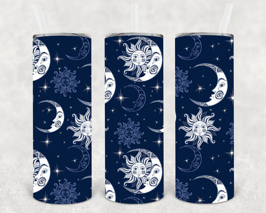 Stars And Moons 20 Oz Skinny Tumbler