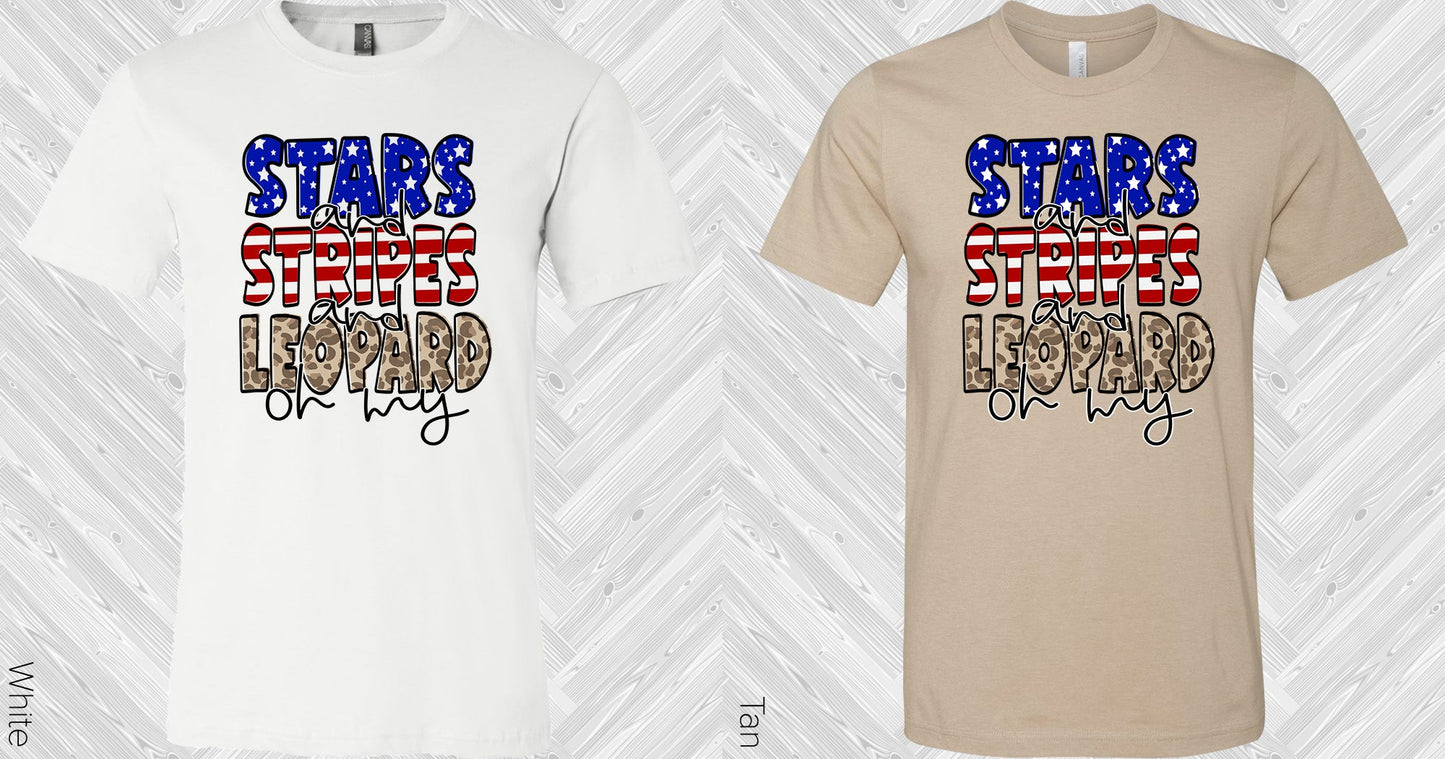 Stars And Stripes Leopard Oh My Graphic Tee Graphic Tee
