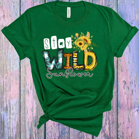 Stay Wild Sunflower Graphic Tee Graphic Tee