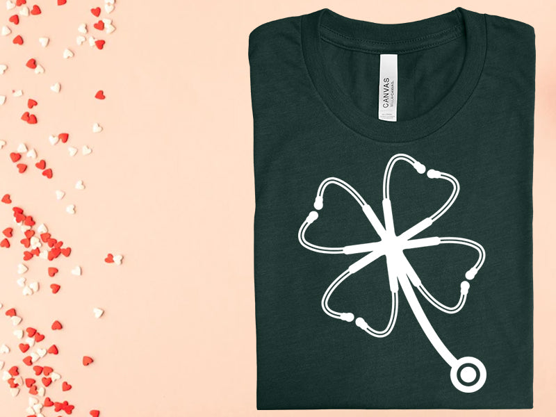 Stethoscope Clover Graphic Tee Graphic Tee