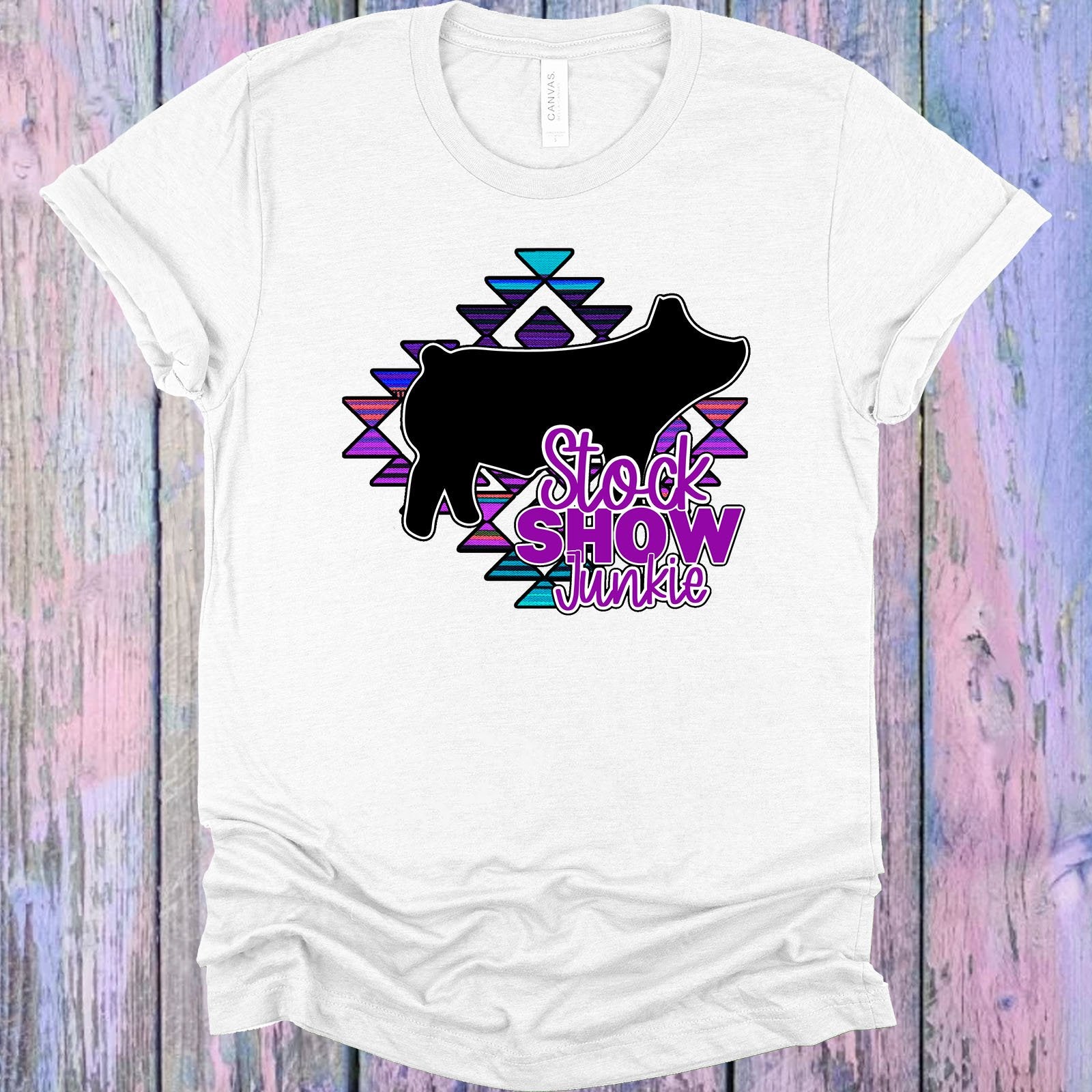 Stock Show Junkie Pig Graphic Tee Graphic Tee