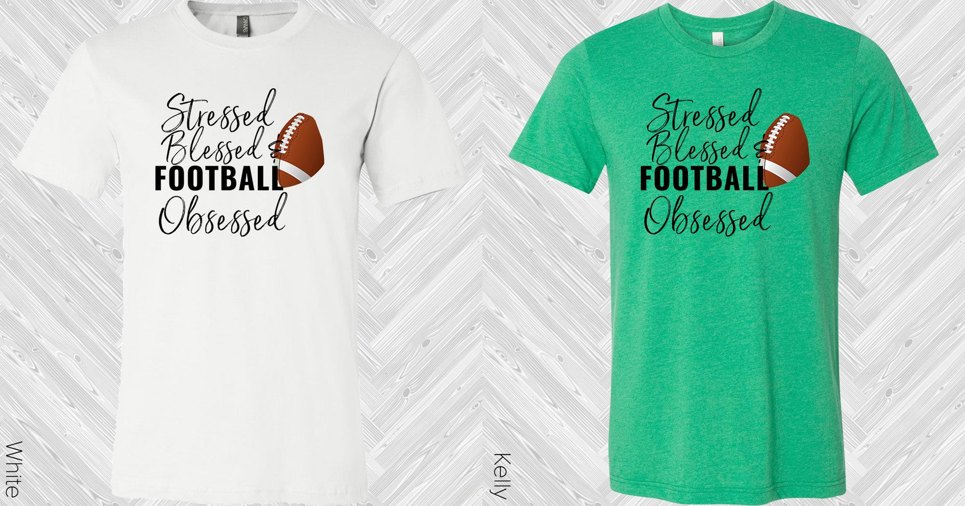 Stressed Blessed Football Obsessed Graphic Tee Graphic Tee