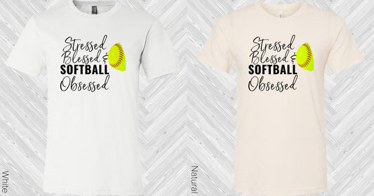 Stressed Blessed & Softball Obsessed Graphic Tee Graphic Tee