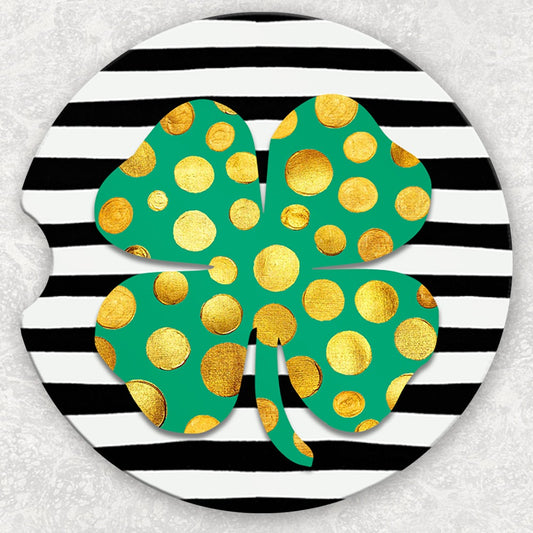 Car Coaster Set - Stripe Shamrock