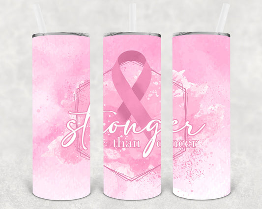 Stronger Than Cancer 20 Oz Skinny Tumbler