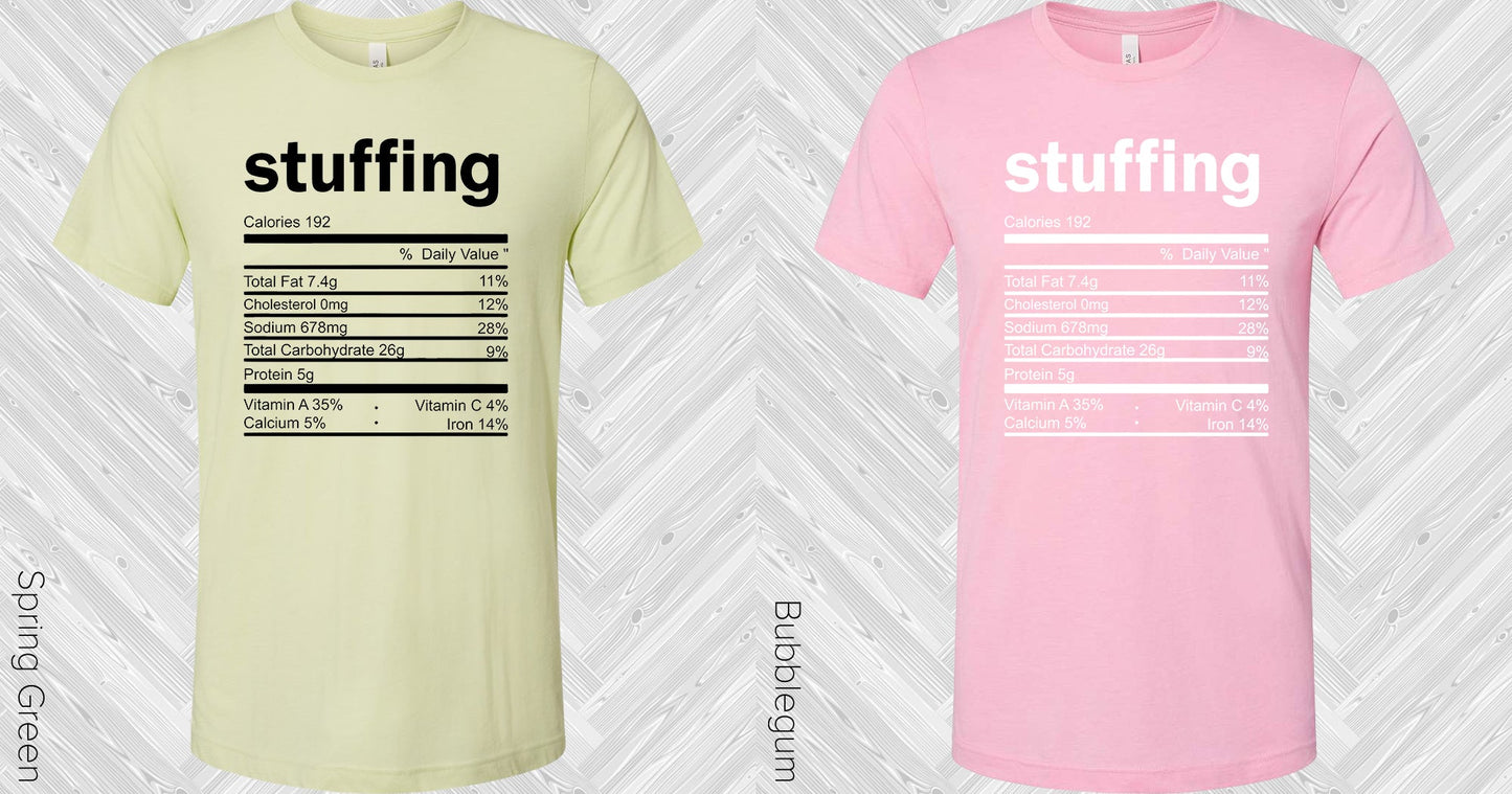Stuffing Ingredients Label Graphic Tee Graphic Tee