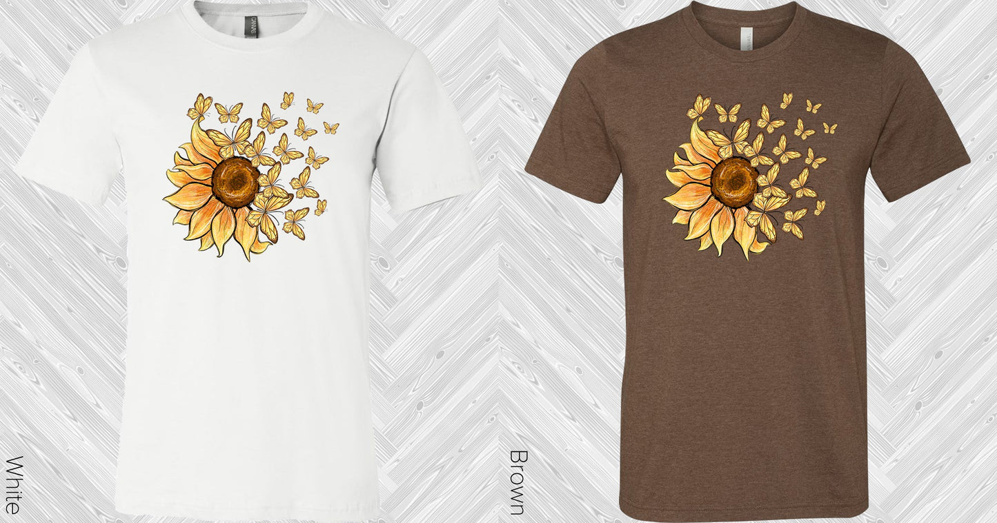 Sunflower Butterflies Graphic Tee Graphic Tee