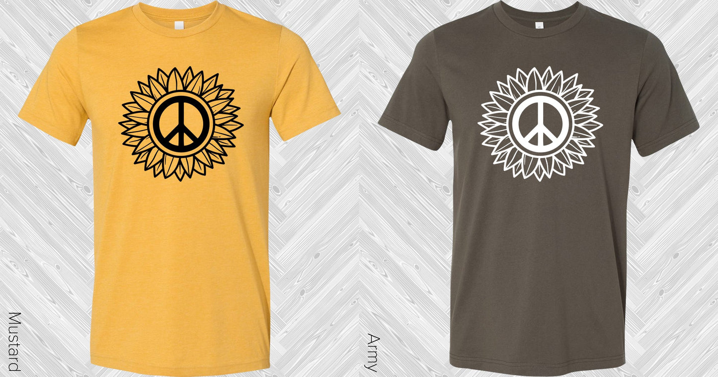 Sunflower Peace Sign Graphic Tee Graphic Tee