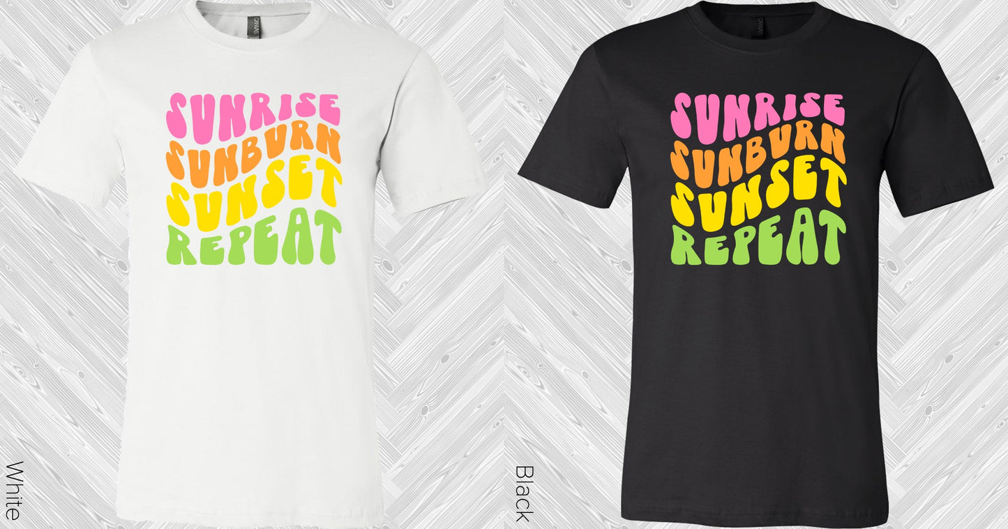 Sunrise Sunburn Sunset Repeat Graphic Tee Graphic Tee