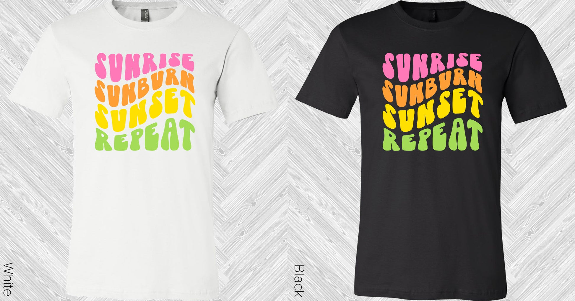 Sunrise Sunburn Sunset Repeat Graphic Tee Graphic Tee