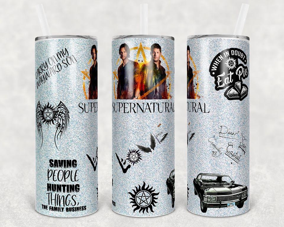 Supernatural 20 Oz Skinny Tumbler