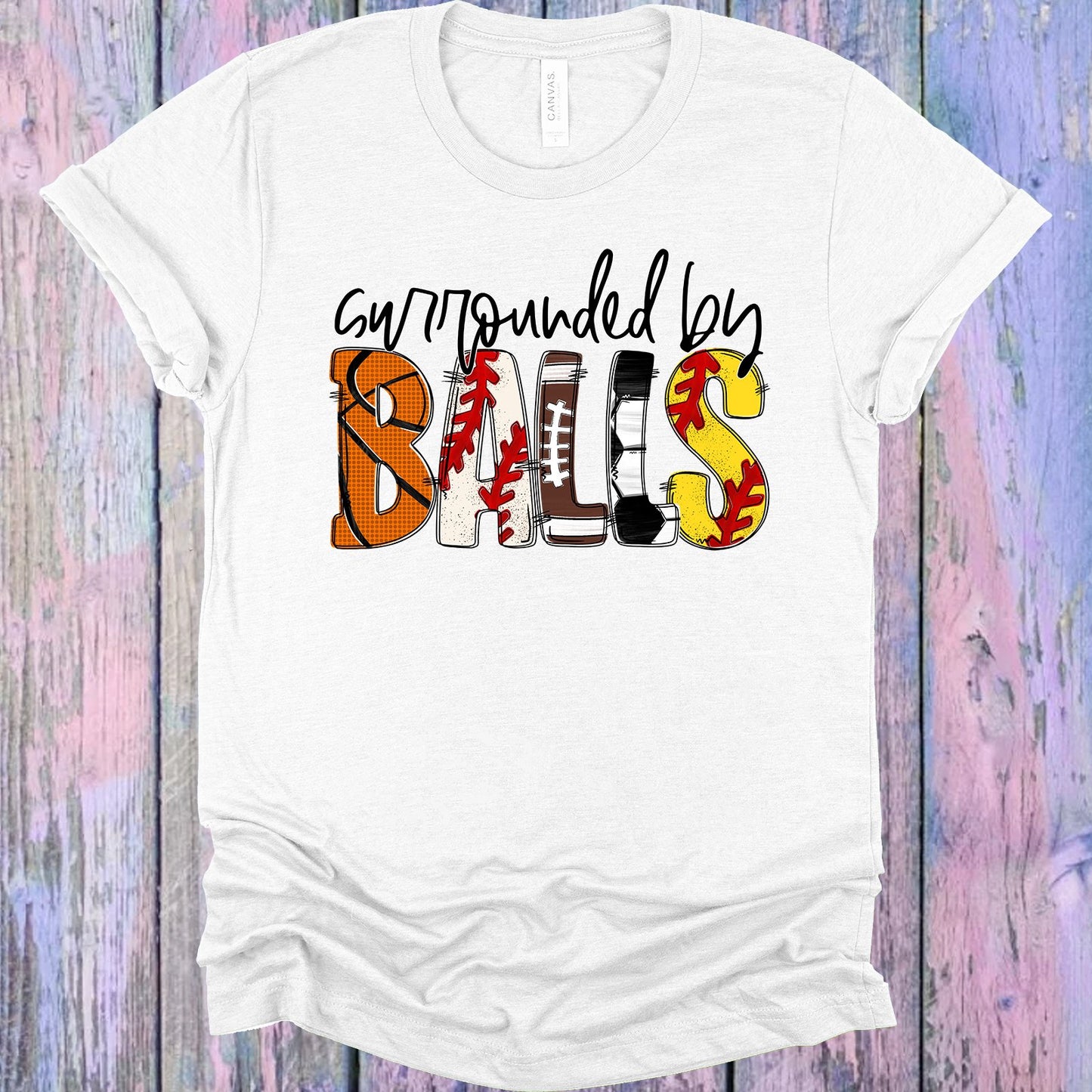 Surrounded By Balls Graphic Tee Graphic Tee
