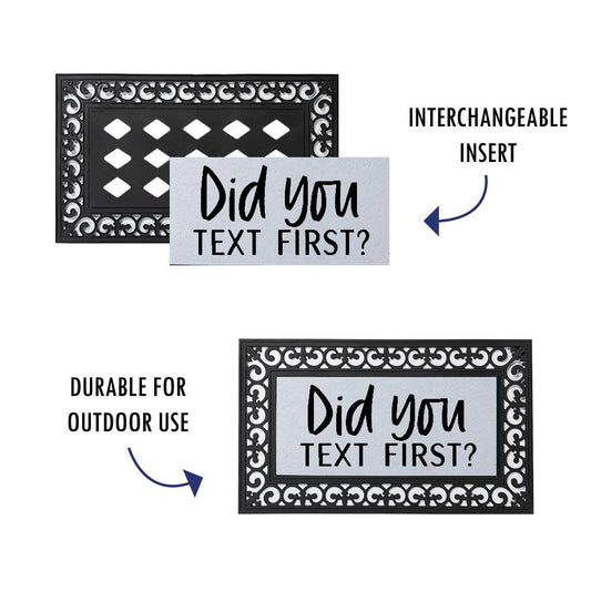 Did You Text First Door Mat