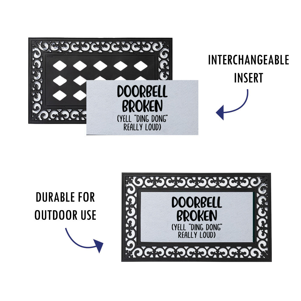 Doorbell Broken Door Mat