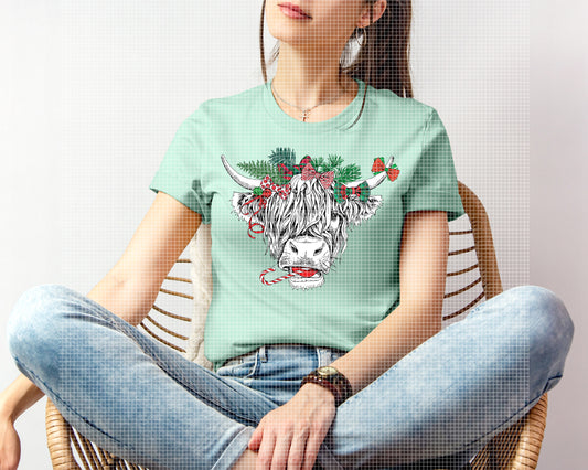 Christmas Cow Graphic Tee