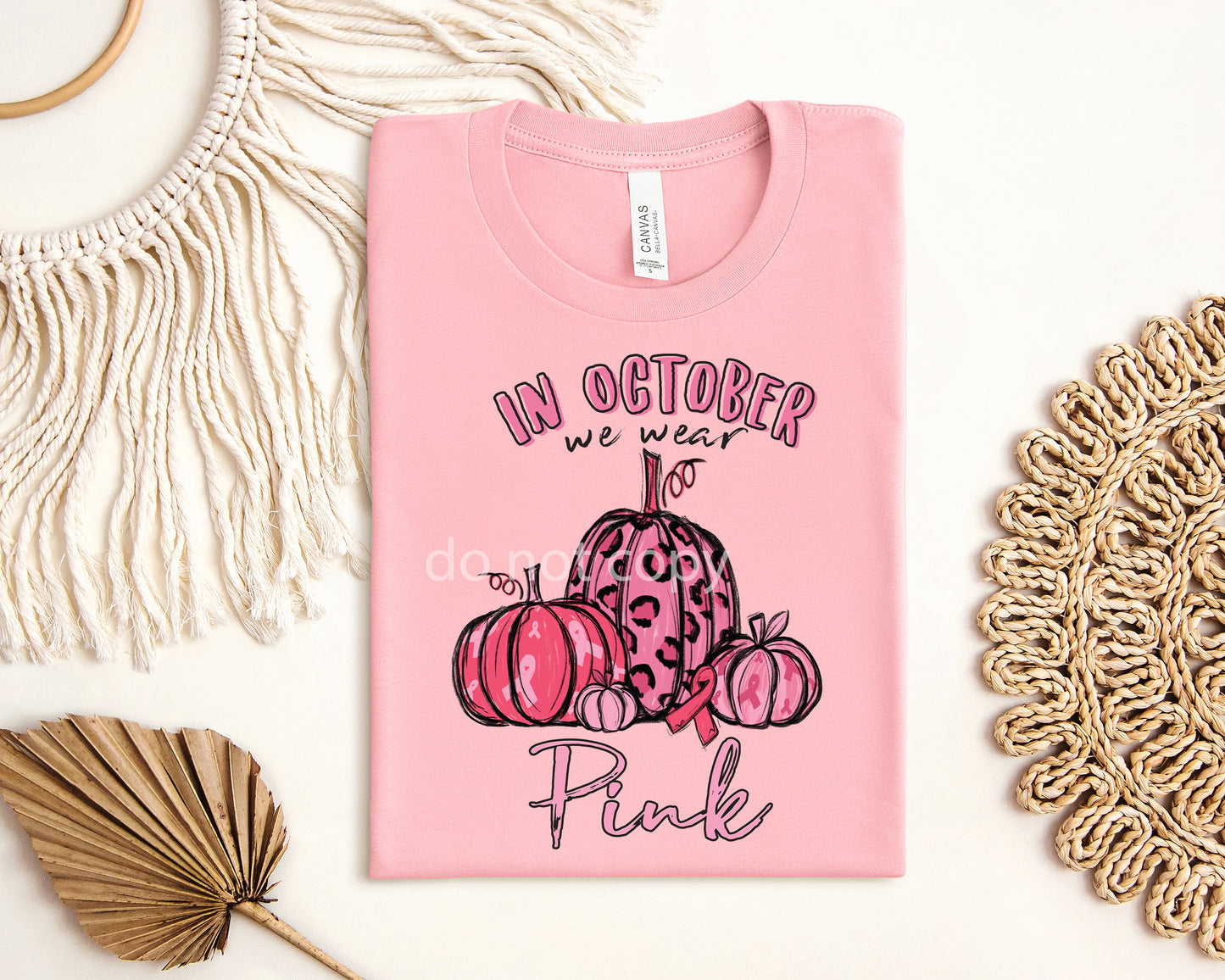 In October We Wear Pink Graphic Tee