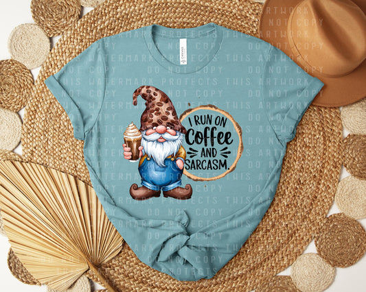 I Run on Coffee and Sarcasm Graphic Tee