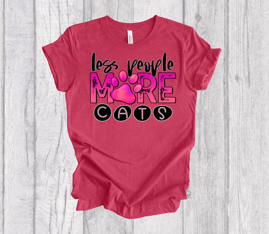 Less People More Cats Graphic Tee Graphic Tee