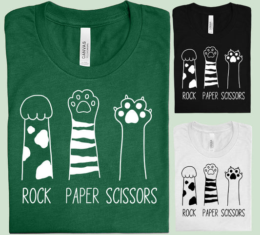 Rock Paper Scissors Graphic Tee