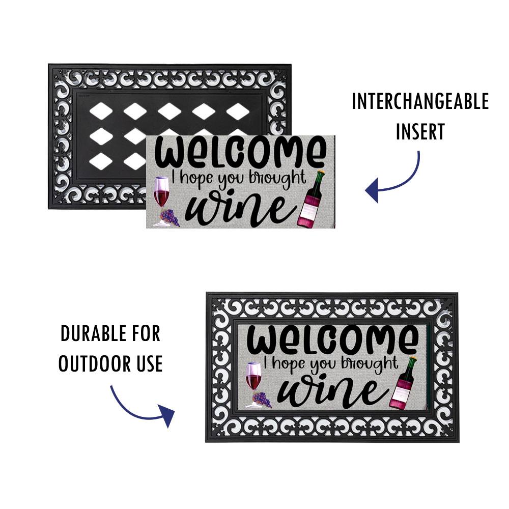 Welcome I Hope You Brought Wine Door Mat