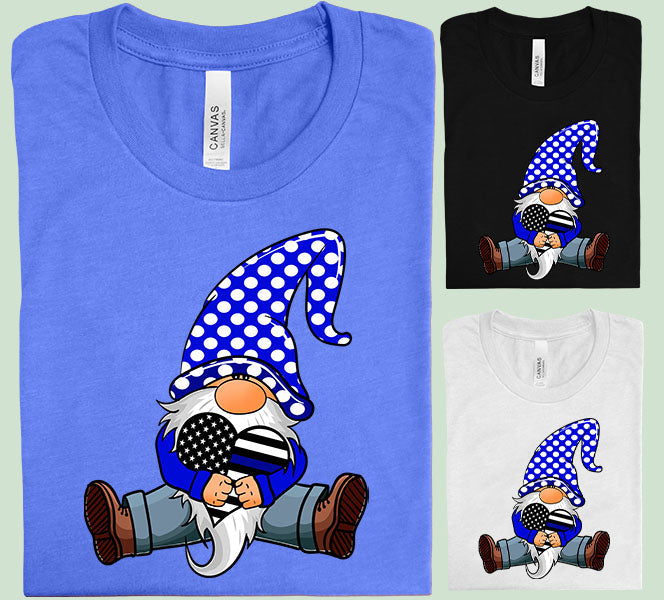 Thin Blue Line Gnome Graphic Tee Graphic Tee