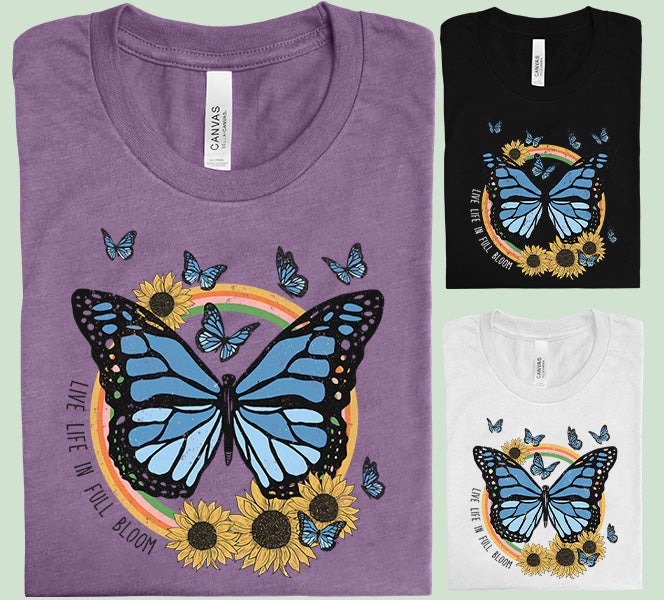 Live Life in Full Bloom Graphic Tee