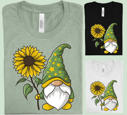 Sunflower Gnome Graphic Tee