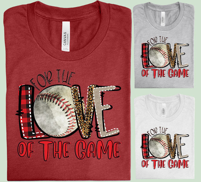 For The Love Of Game Baseball Graphic Tee Graphic Tee