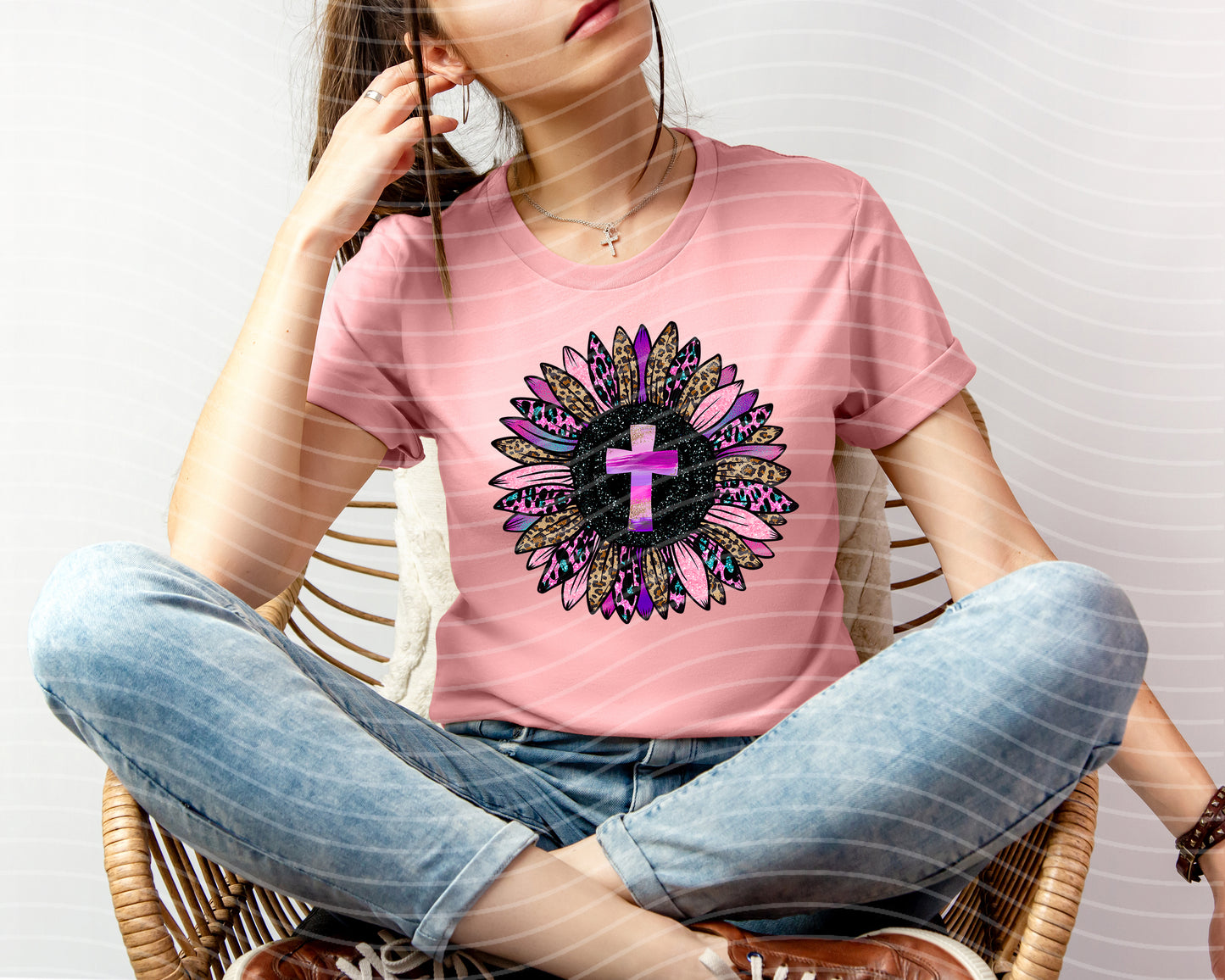 Cross Sunflower Graphic Tee