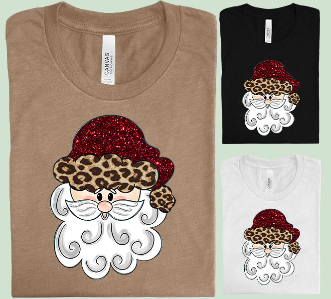 Leopard Santa Graphic Tee