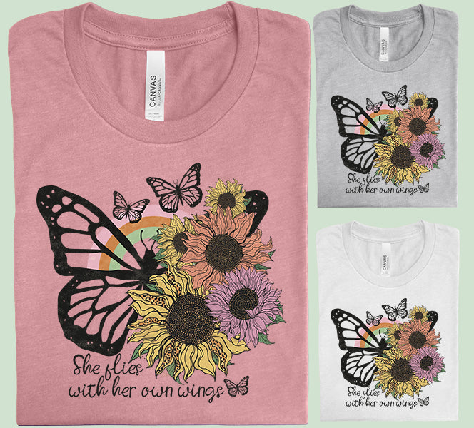 She Flies with Her Own Wings Graphic Tee