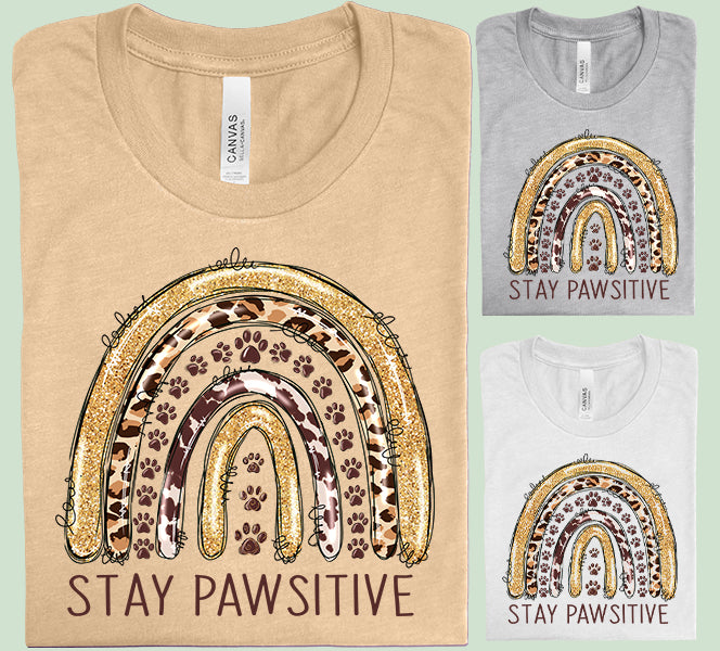 Stay Pawsitive Graphic Tee