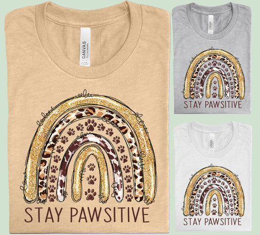 Stay Pawsitive Graphic Tee