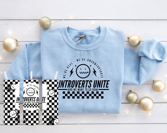 Introverts Invite And We Want To Go Home 20 Oz Skinny Tumbler