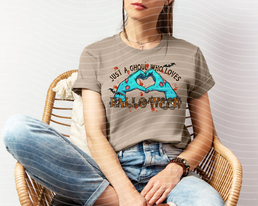 Just a Ghoul Who Loves Halloween Graphic Tee