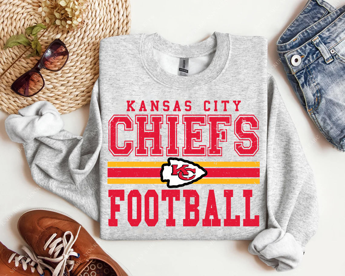 Chiefs Football Distressed Graphic Tee