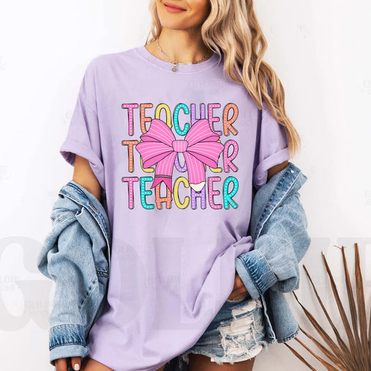 Teacher Coquette Graphic Tee