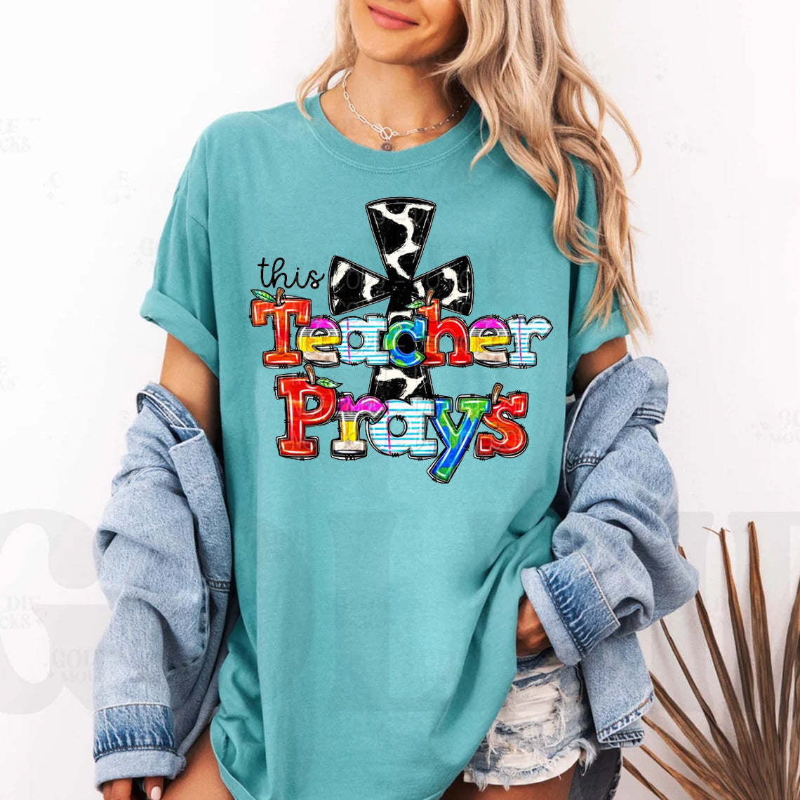 This Teacher Prays Graphic Tee